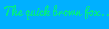 Image with Font Color 00EA8D and Background Color 00B0FF
